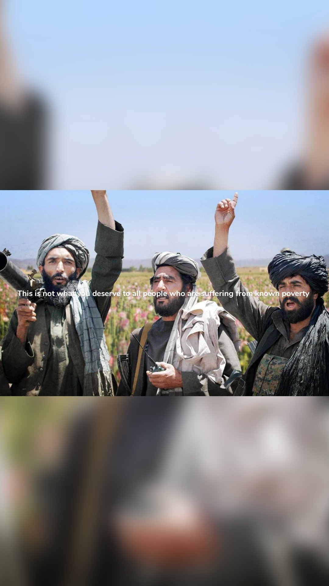 This is not what you deserve to all people who are suffering from known poverty 